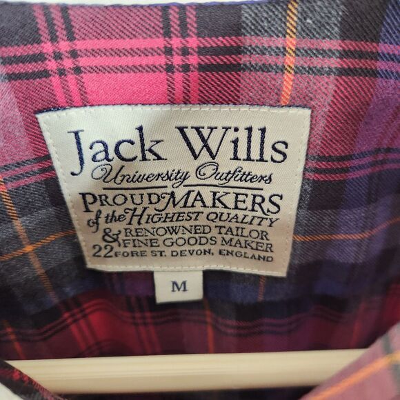 Jack Wills Mens Long Sleeve Tartan Plaid Button Down Shirt Medium - Picture 3 of 7